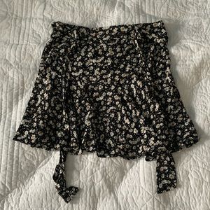 Black flower skirt